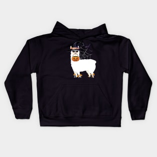 Happy Llamaween funny Halloween Llama costume gift Kids Hoodie